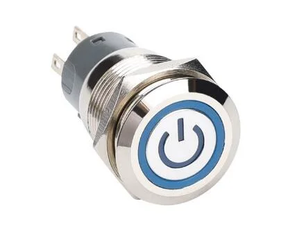 16mm Waterproof Metal Push Button Switch Round Illuminated Switch