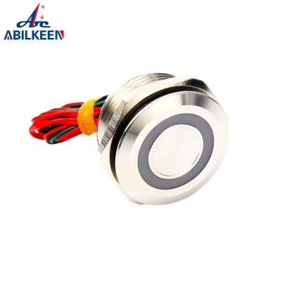 Underwater Momentary Touch Push Button Metal Round 12V 30mm Waterproof Piezoelectric Piezo Switch for Swimming Pool