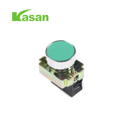 Xb2-Ba31 22mm Green Momentary Push Button Switch 1 No N/O with Spring Return Flush Button